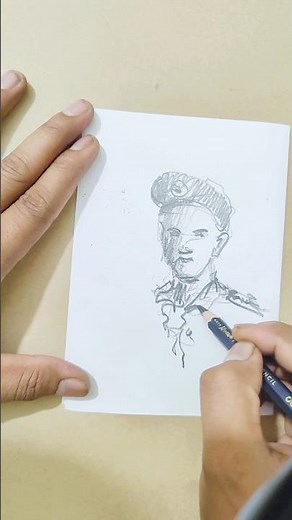 Satisfying Line Portrait Sketch | Quick Art #portrait #art #shorts #draw #viralvideo