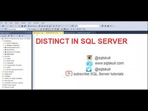 Distinct clause in SQL Server