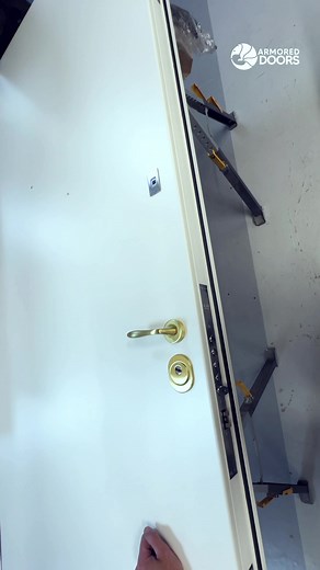 Fingerprint-secured armored door, tested on-site at the factory. Biometric access, reinforced steel, and multi-point locking — where personal security starts with one touch. | Armored Doors