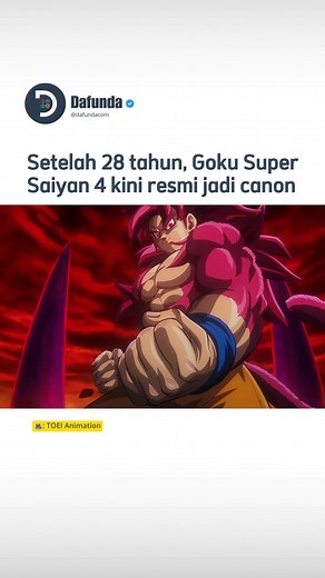 136K views · 1.9K reactions | Goku Super Saiyan 4 kini 100% resmi menjadi canon. #anime #dragonball #gokussj4 #goku #fypシ | Dafunda | Facebook