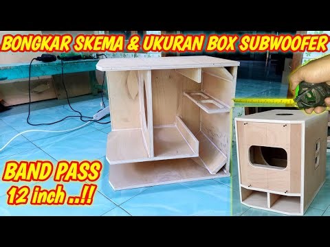 PENGUKURAN SKEMA BOX SPEAKER SUBWOOFER BAND PASS 12 INCH