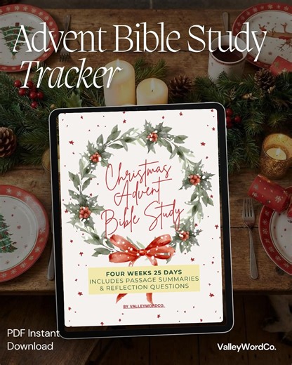 Advent Calendar Bible Study Guide Christmas Daily Devotional Journal 25 Day - Etsy