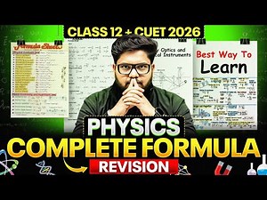 Class 12 Physics Complete Formula Revision One Shot ✅ Class 12 Boards CUET 2026 #class12 #cuet