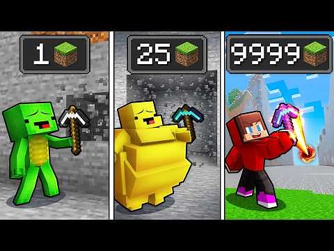 JJ vs Mikey: GYM BLOCK RACE BATTLE in Minecraft!