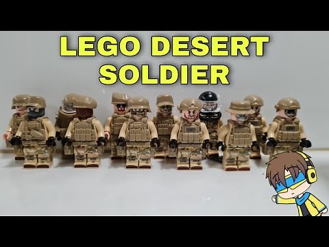 Lego Desert Military Army Minifigures (Unofficial)