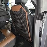 Owleys Kick Mat Back Seat Protector - Car Back Seat Cover for Kids Feet - Waterproof & Sturdy Protector for Upholstery from Dirt, Mud, Scratches and Stain (Black Set)