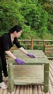 Crafting Traditional Bamboo Tea Table | Natural Bamboo Grain & Minimalist Tea Living