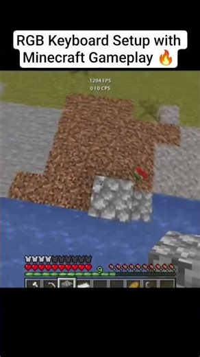 RGB Keyboard Setup with Minecraft Gameplay 🔥#minecraft #gaming #youtubeshorts #india #ipl