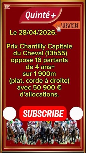 Pronostic Quinté+ : Le 28/4/2026
