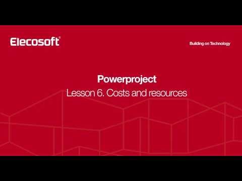 Powerproject Tutorial Lesson 6 - Costs and Resources