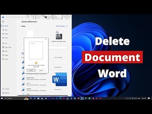 How to Delete Document on Microsoft Word