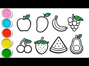 How To Draw Delicious Summer Fruits Drawing Step by Step | 8 Delicious Fruit Drawing | Summer Fruits