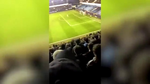 Millwall fans chant racist slurs at Everton fans