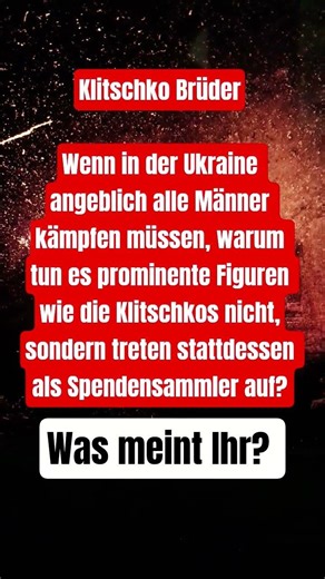 Klitschko Brüder sind nur Spendensammler! #politik #ukraine #ukrainehilfe