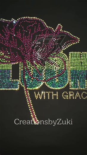 SS10 Rhinestone Template: Rose Bloom With Grace SVG (digital Download) - Etsy