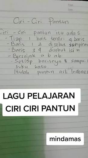 Ciri-Ciri Pantun untuk Kelas 5: Belajar Bahasa Indonesia