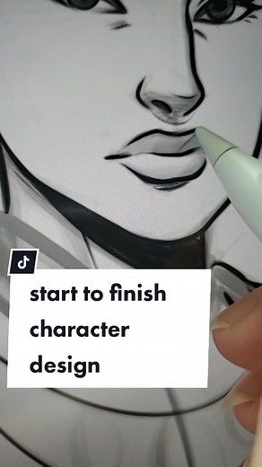 Character design process 🖤 #artist #fantasy #fantasyart #dnd #dndtiktok #knightcore #drawingtutorial #sketchbook #digitalart #procreate #cspaint #oc #BreakYourAlgorithm