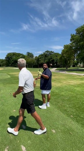 Dj Khaled Hits PGA Style Swings!! ⛳️ #golf #pga #golftips #golfing