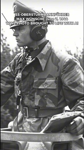 SS Officer Max Wünsche Brought to life with AI | Normandy 1944 #ww2 #history #ai