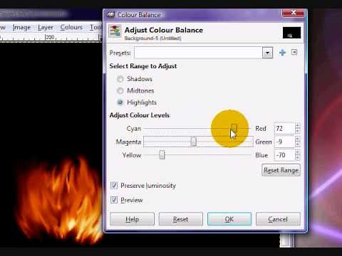 Creating fire in Gimp