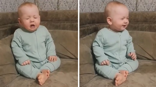 This adorable little baby gets a little bit of a sneezing attack for the camera. Too funny! | Rumble