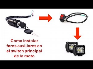 How to install auxiliary headlights to my motorcycle's ignition switch