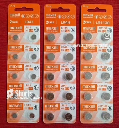 Maxell 1.5v Alkaline Battery L41 / LR44 / LR1130 | Battery | AP Electronics Shorts #battery #shorts
