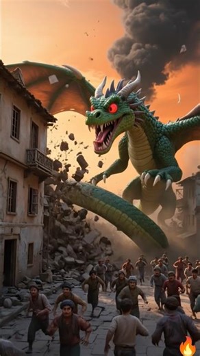 Giant Dragon Attack on Village 😱🔥 | Insane 3D Animation Short Film | Monster Attack Scene
