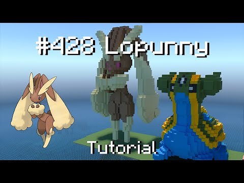 How to build a Pokémon Lopunny statue in Minecraft (Tutorial)