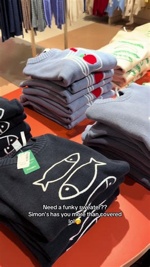 Funky Sweaters at Simon's in Toronto