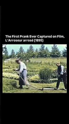 The first prank ever captured on film, Lumière Brothers (1895)
