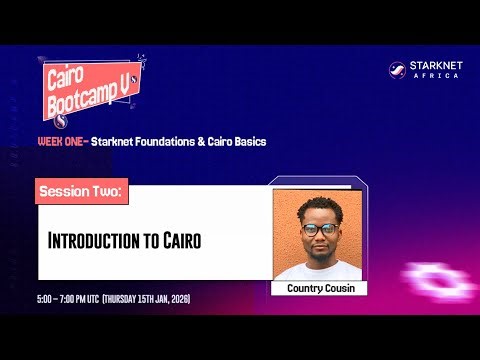 Cairo Bootcamp V – Introduction to Cairo Programming Language