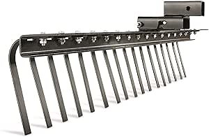 Guide Gear Leveling Landscape Rake, Attachment for ATV, UTV, Vegetable Garden, 60 Inches Wide with 17 Tines