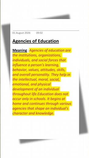 Agencies of Education Explained: Learning Beyond the Classroom