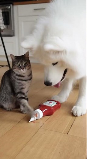 Cat Trolling a Dog | #catvideos #petfails #funnyshorts