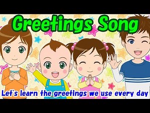 【Greetings Song】Educational videos | Nursery Rhymes | Kids Songs | Lifestyle habits | HoppySmile