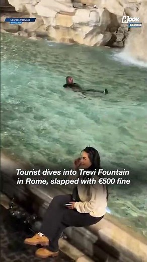 Dive into Trouble: Tourist Fined €500 for Swimming in Rome's Trevi Fountain #Rome #Travel #Fine