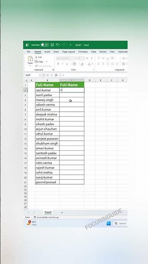 Proper Function In excel tips and tricks #focusinguide #shorts