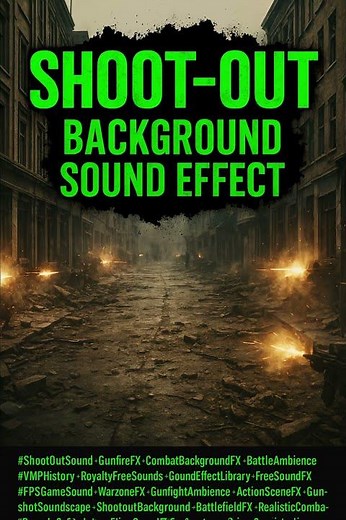 Shoot-Out Background Sound Effect | Realistic Gunfire, Chaos, and Combat Ambience