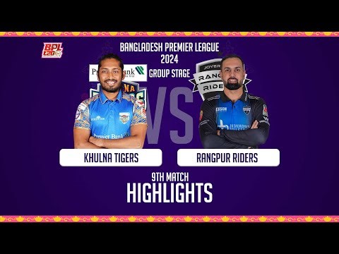 Khulna Tigers vs Rangpur Riders || 9th Match || Highlights || Season 10 || BPL 2024