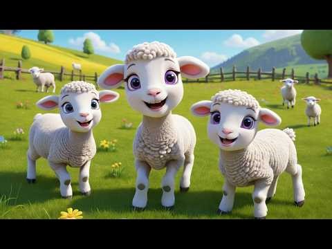 Five Little Baby Lambs Baa Baa Baa | Cute Farm Animal Song & Nursery Rhymes