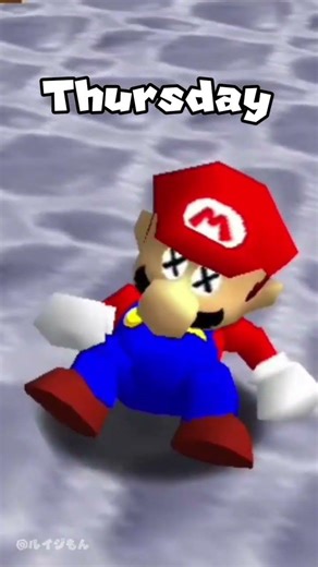 月曜日〜日曜日の気分 #shorts #マリオ #マリオ64 #スーパーマリオ #ゲーム #ミーム #mario #mario64 #sm64 #supermario