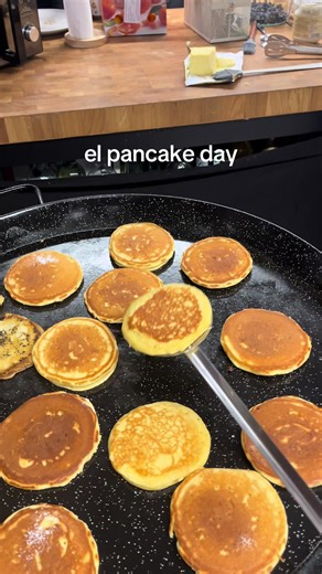 Pancakes in a paella dish
