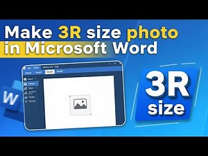 How to make 3R size photo in word || BACK-SPACE