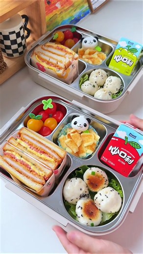 Make a bento box with me #food #asmr #lunchbox #bento