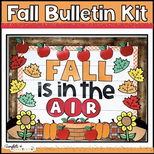 Fall Bulletin Board Kit: "fall is in the Air" Classroom Decor (digital Download) - Etsy