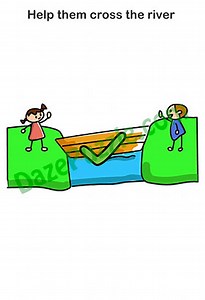Brain Out Level 35 (Updated) Help them cross the river Answer