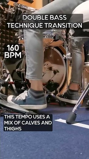Double Bass Drum Technique From Thigh to Ankle 100bpm - 210bpm