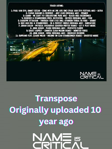 Transpose / Soundcloud / Name Is Critical