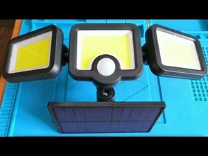 Solar Lights Outdoor 3 Head\n Motion Sensor with Remote control